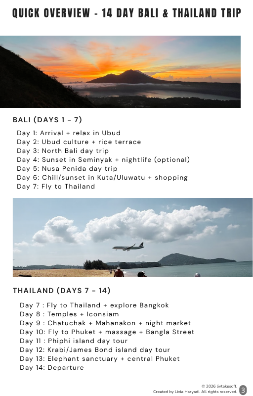 14 DAYS IN BALI & THAILAND - THE ZERO-STRESS FIRST-TIMER BLUEPRINT